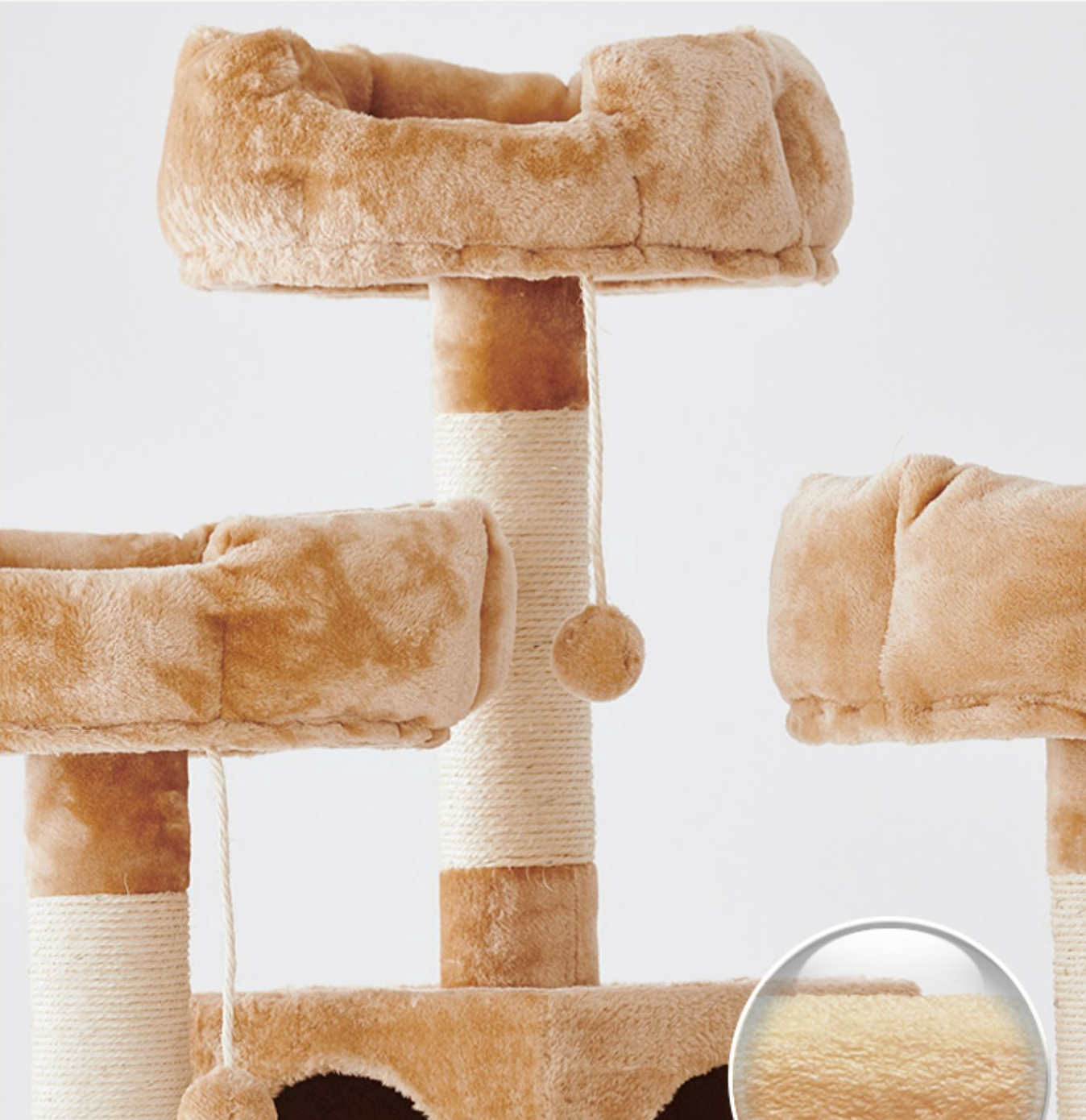 Chenpet Durable Large Plush Cat Trees Cat Climbing Pet Play