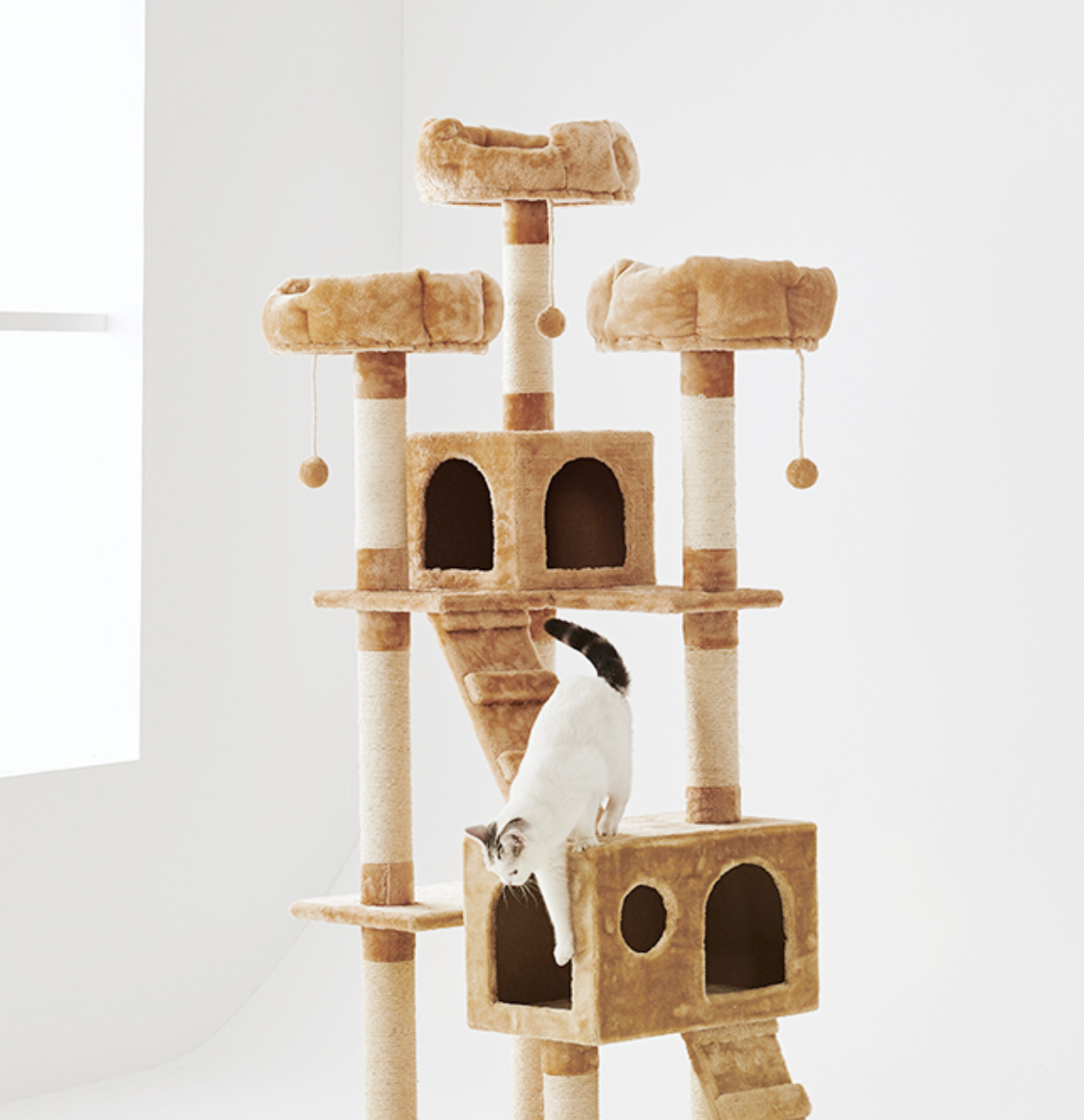 Chenpet Durable Large Plush Cat Trees Cat Climbing Pet Play