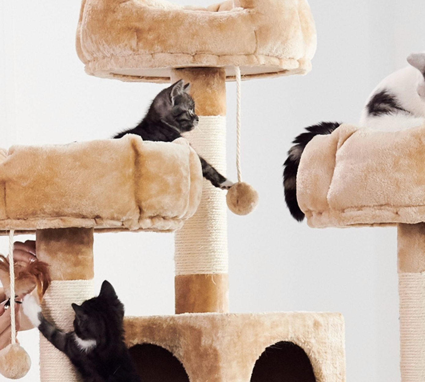 Chenpet Durable Large Plush Cat Trees Cat Climbing Pet Play