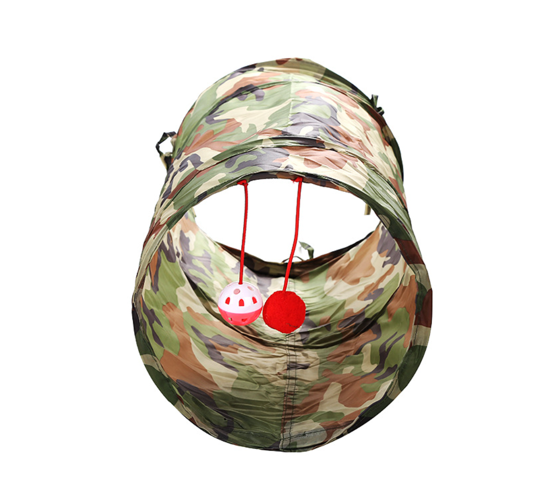 Chenpet Camouflage Color Foldable Cat Tunnels Pet Play Toys