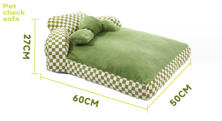 Chenpet New Design Cozy Pet Checkerboard Style Sofa Beds