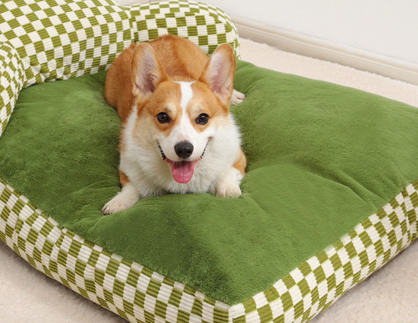 Chenpet New Design Cozy Pet Checkerboard Style Sofa Beds