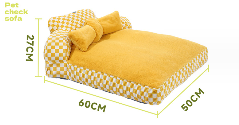 Chenpet New Design Cozy Pet Checkerboard Style Sofa Beds