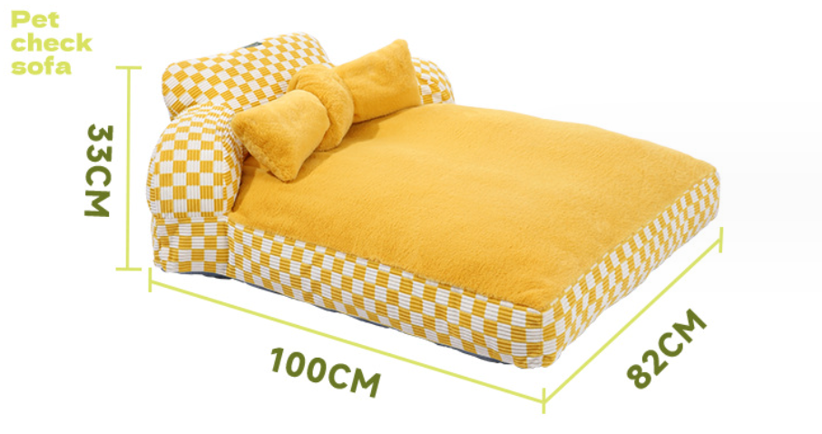 Chenpet New Design Cozy Pet Checkerboard Style Sofa Beds