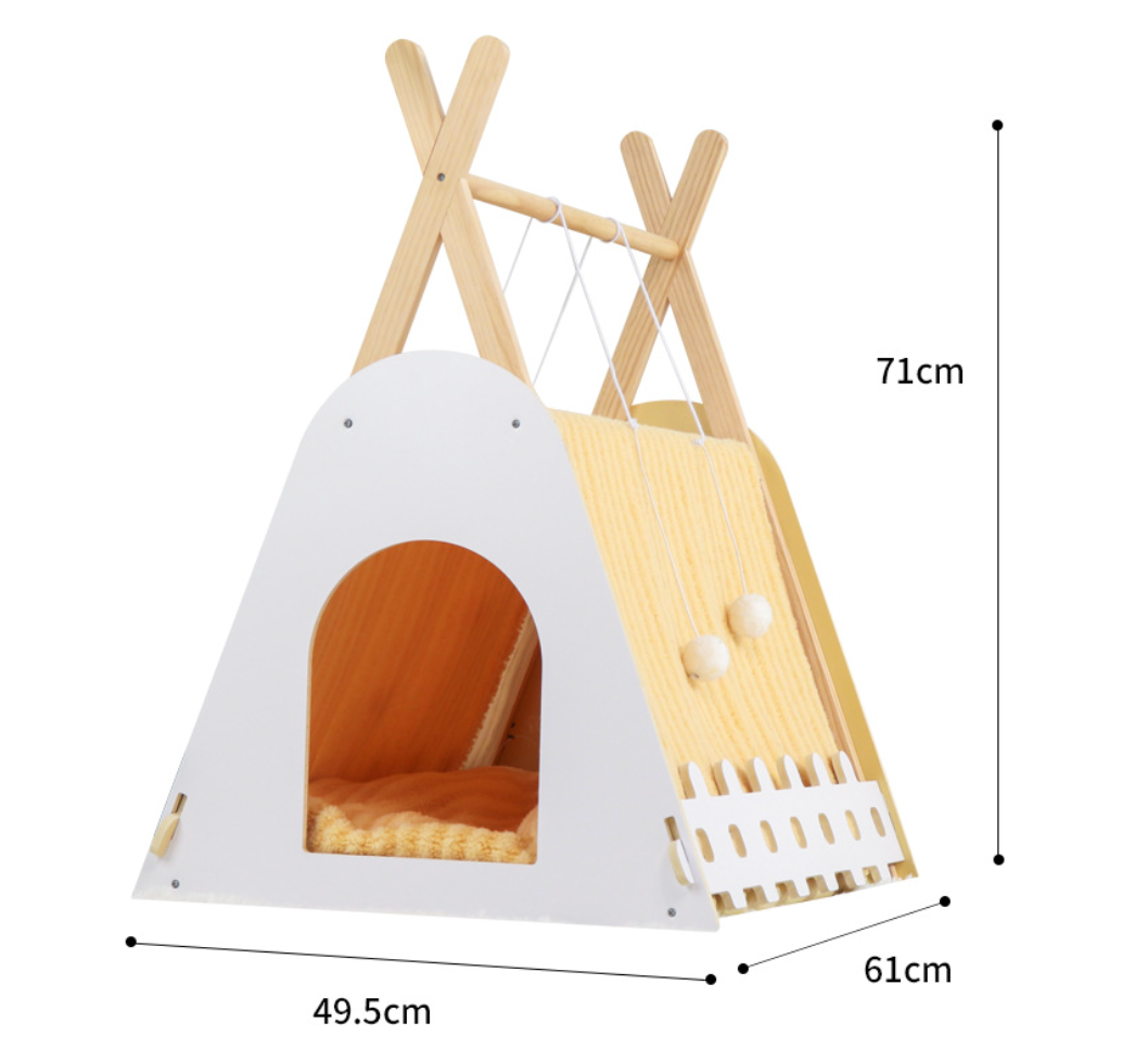 Chenpet New Arrival Solid Pet Wood House Durable Cat Trees
