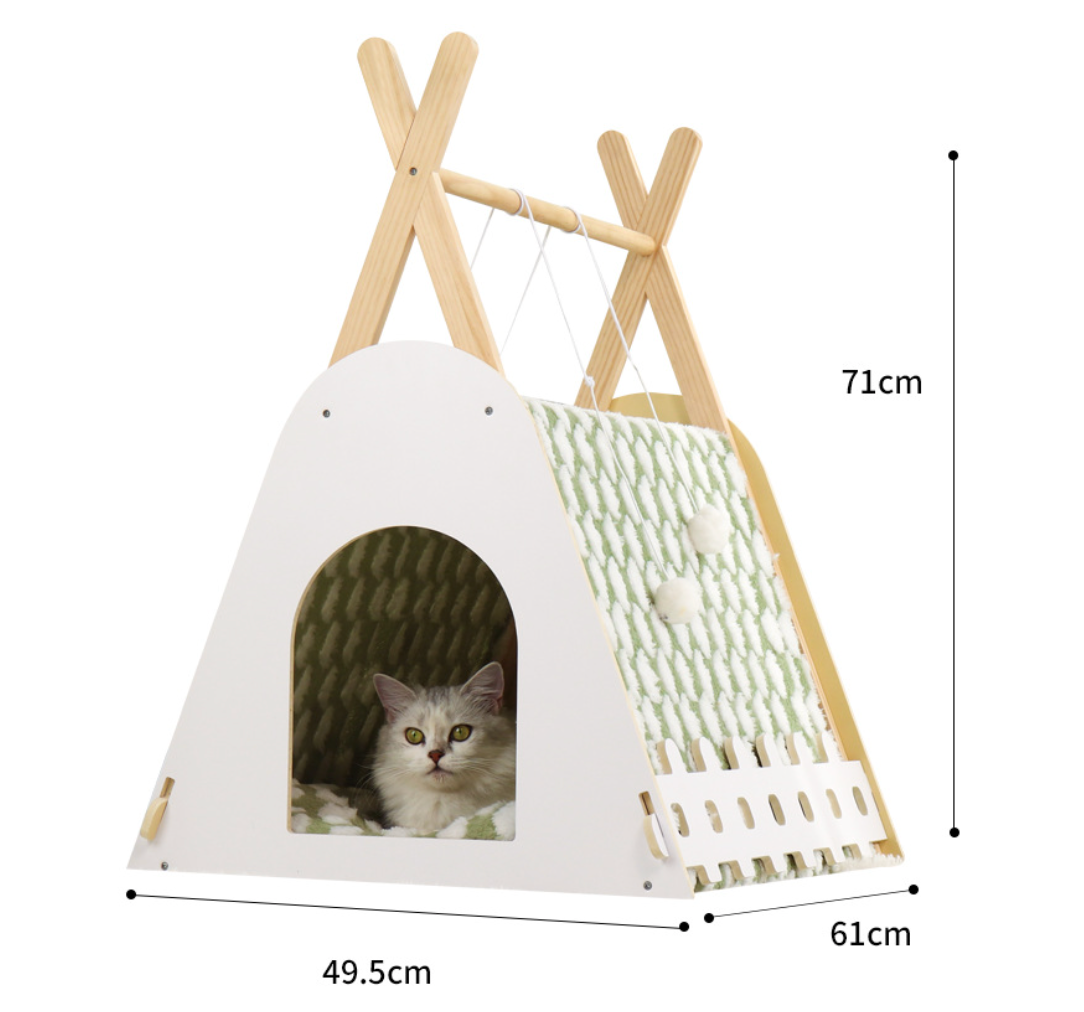 Chenpet New Arrival Solid Pet Wood House Durable Cat Trees