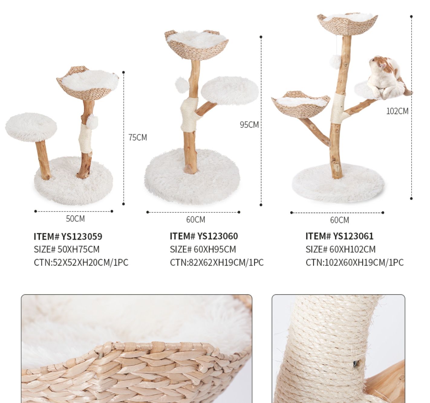 Chenpet New Design Of Super High Quality Solid Cat Trees Custom Cat Play Trees