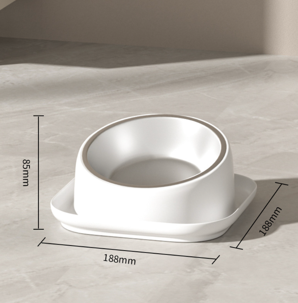 Chenpet Cat Double bowl Anti-tip Automatic Drinking Dog Food & Water Bowl