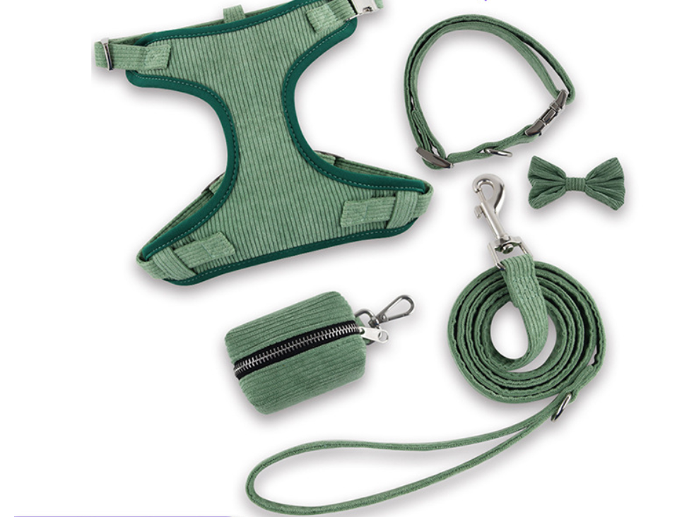 Chenpet Wholesale New Design Of Warm Pet Accessories Dog Velvet Harness & Collars & Leashes