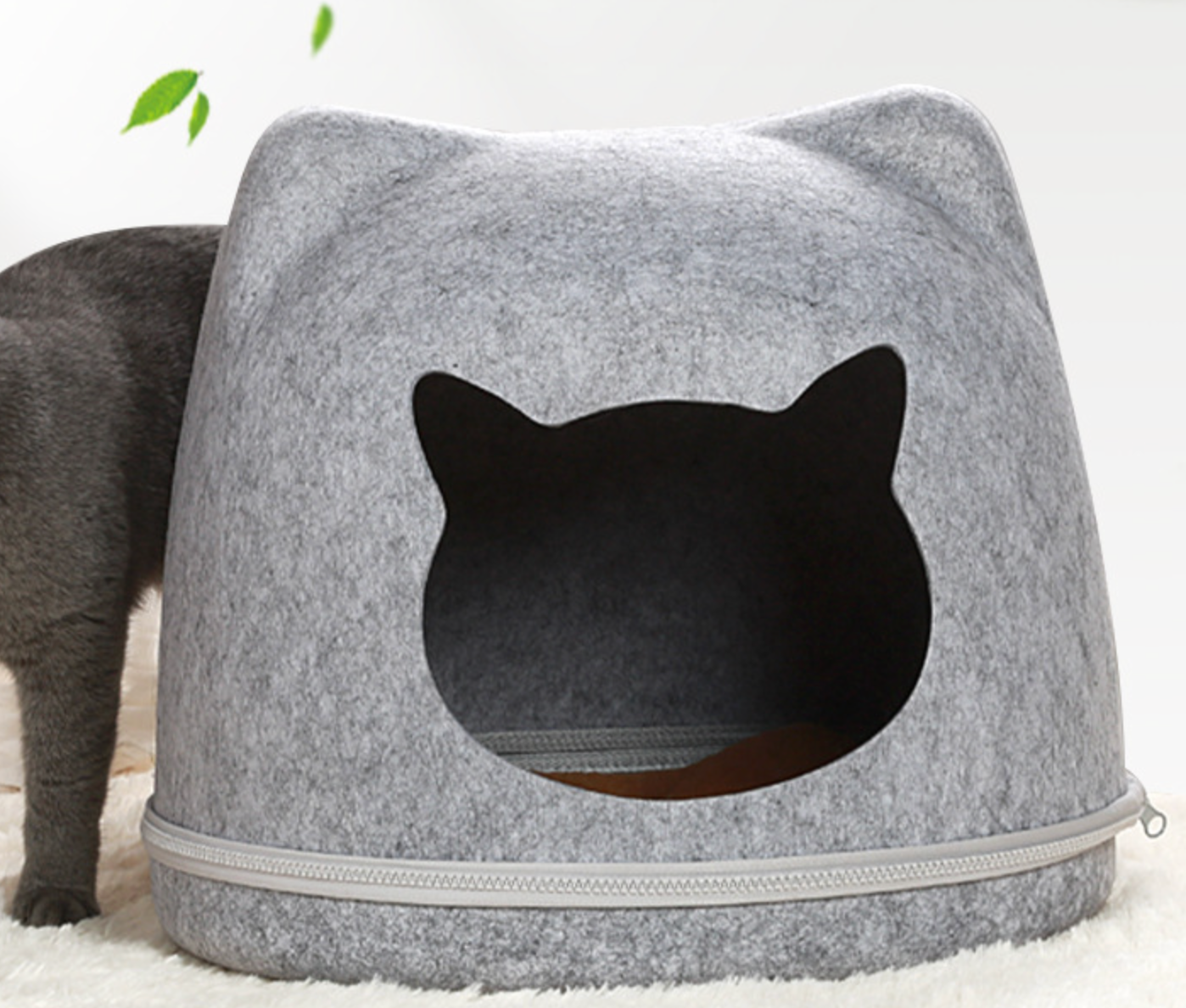 Chenpet Cute Cat Head Felt Pet House Cat Beds