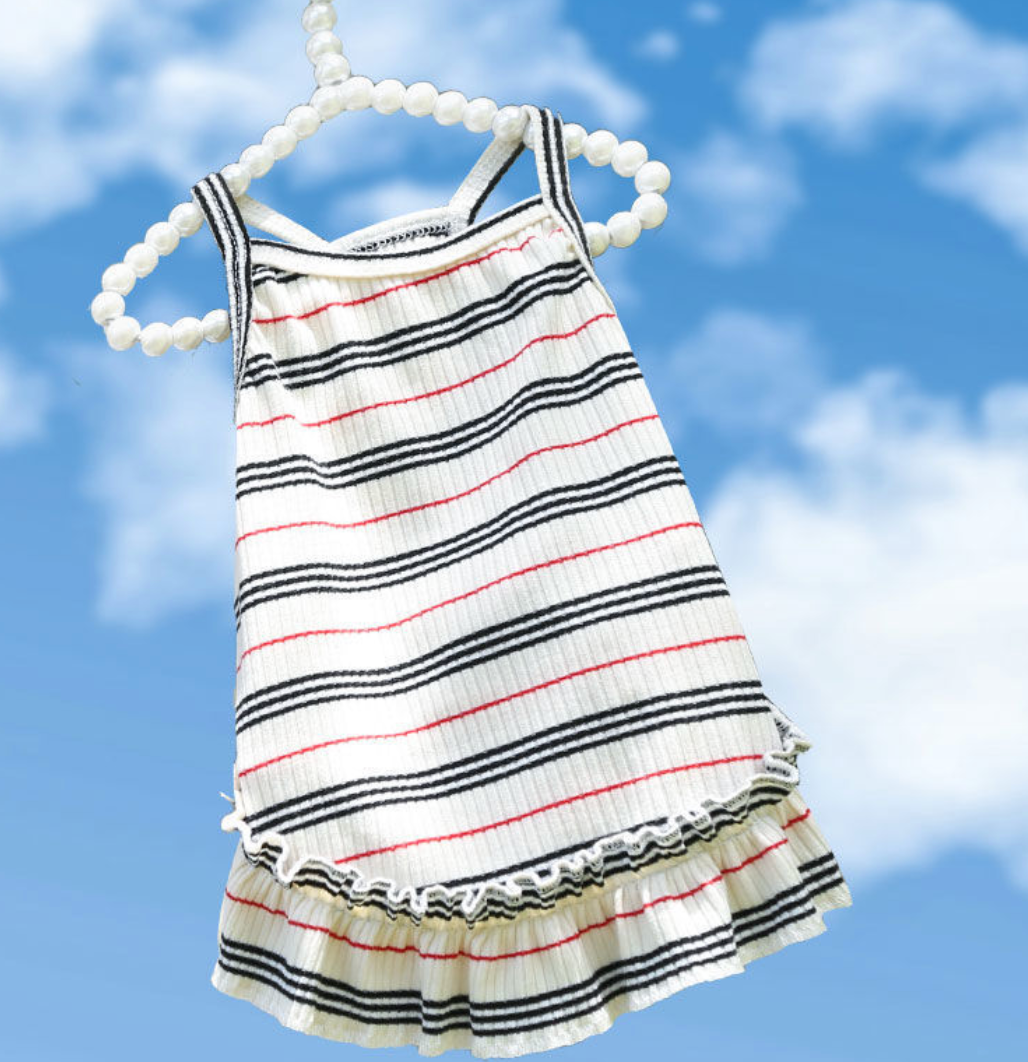 Chenpet New Arrival Striped Pet Clothes Dog Apparels Pet Dresses