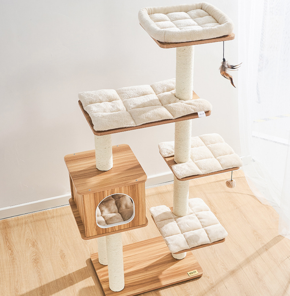 Chenpet Durable Wood Eco-friendly Large Cat Trees Cat House