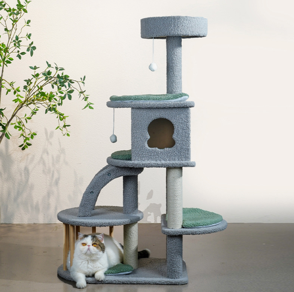 Chenpet Eco-friendly Large Wood Cat Trees