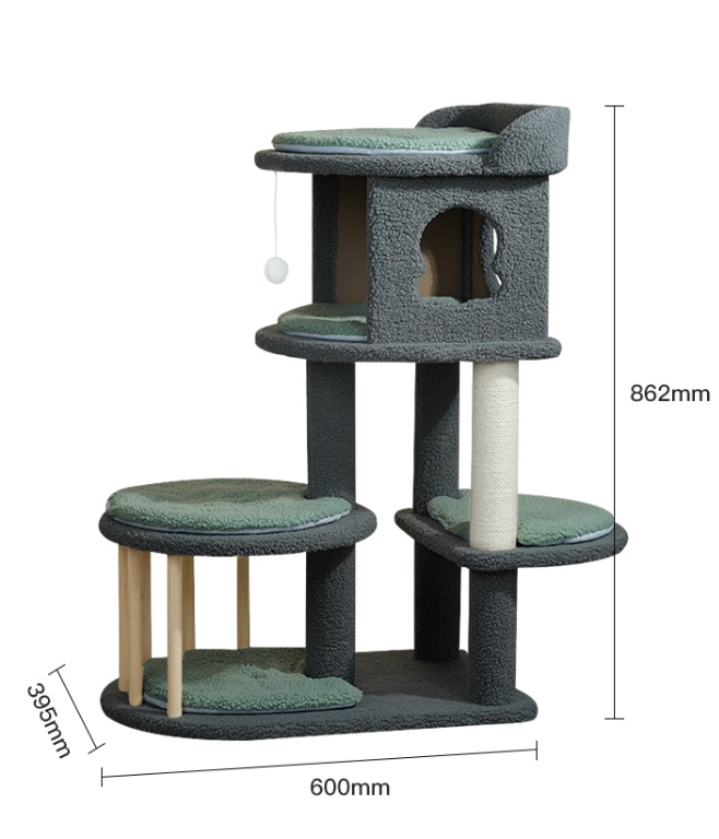 Chenpet Eco-friendly Large Wood Cat Trees