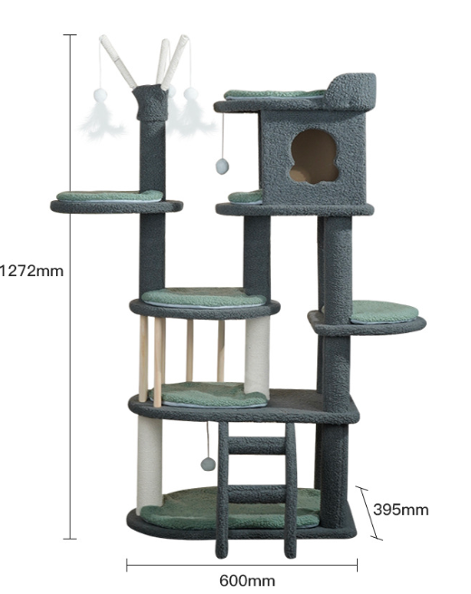 Chenpet Eco-friendly Large Wood Cat Trees