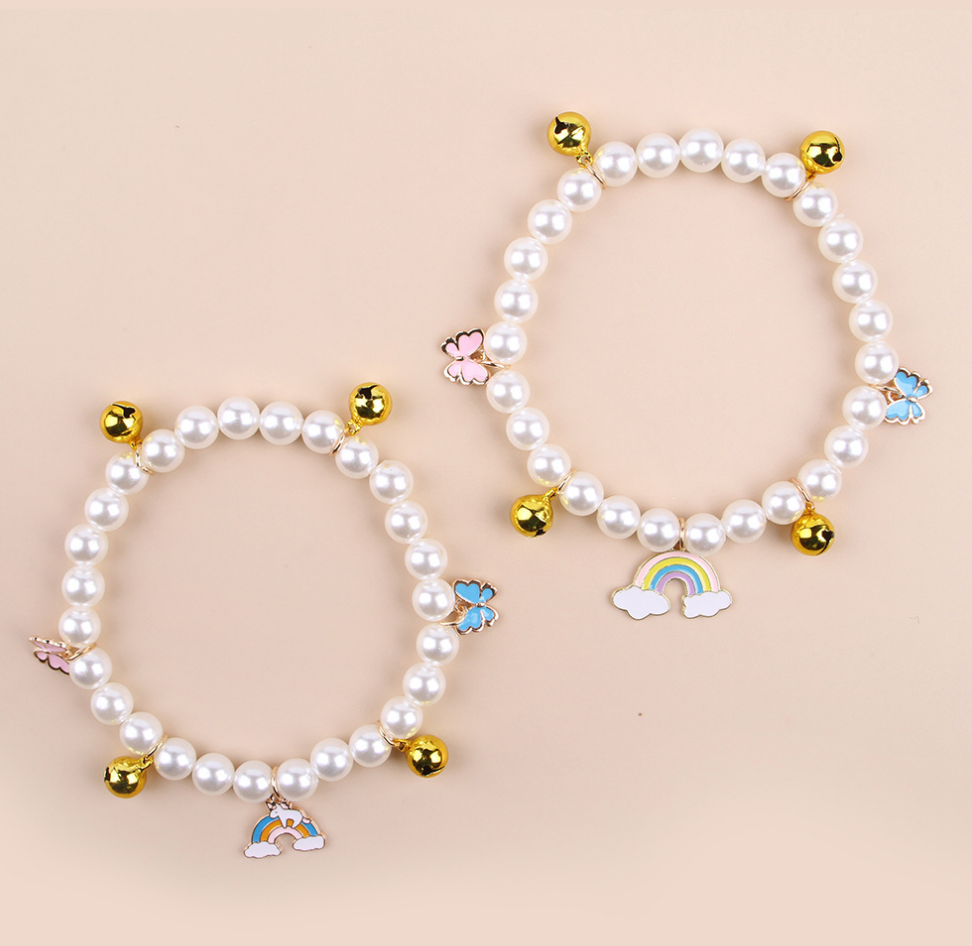 Chenpet Eco-friendly Cat Pet Faux Pearl Necklace Cat Collars