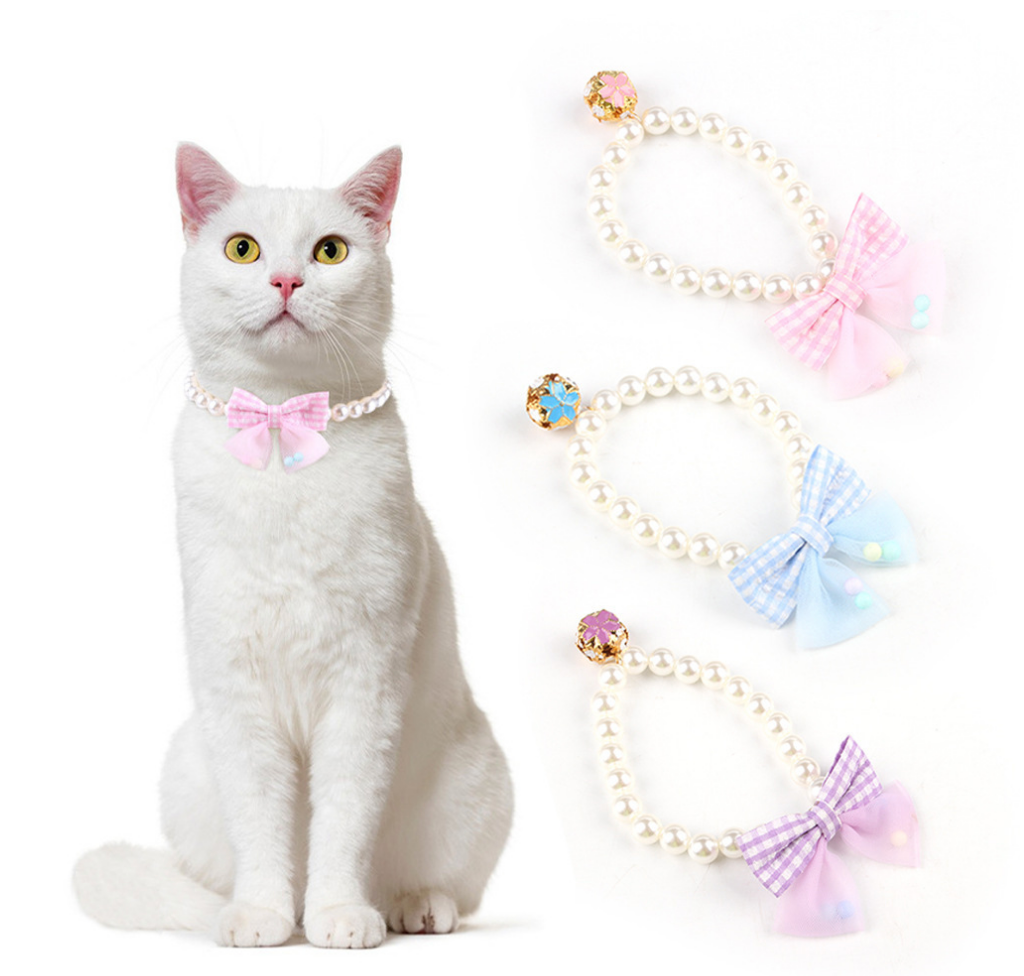 Chenpet Explosive Pet Pearl Necklace Adjustable Collar