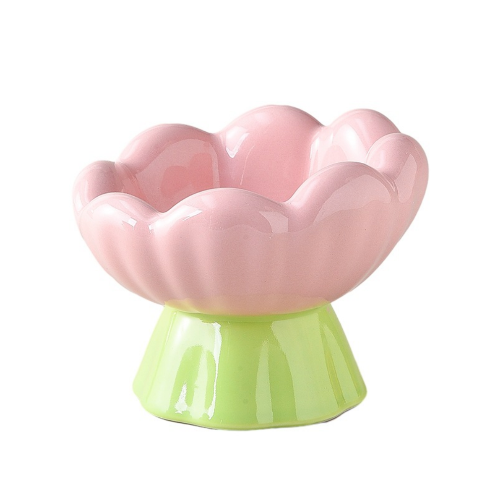 Chenpet New Arrival Flowers Design Ceramics Pet Water Food Bowls