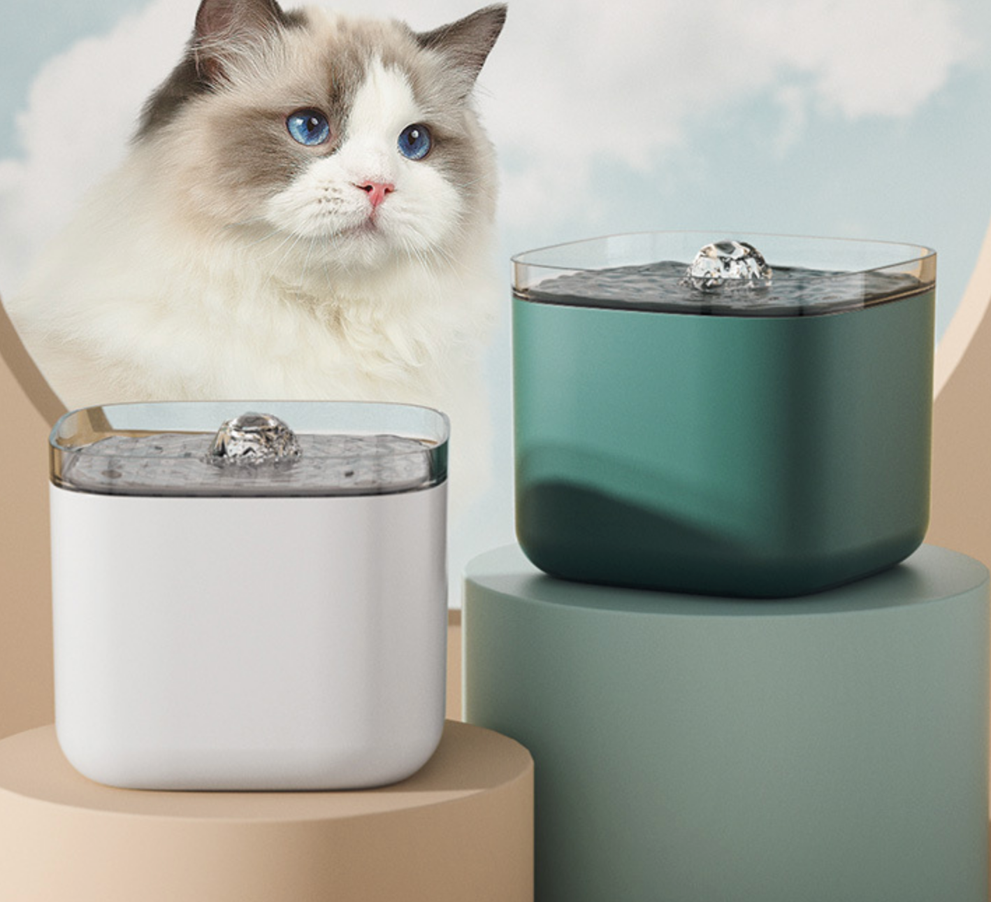 Chenpet Pet Water Dispenser Plug-In Smart Feeder for Cats
