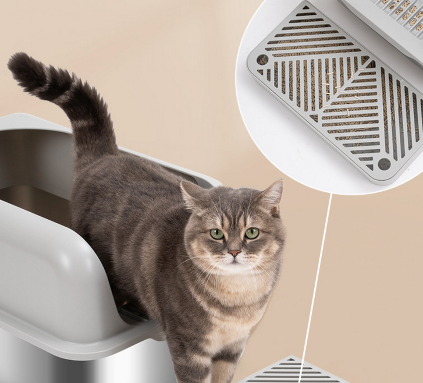 Chenept High Quality Stainless Steels Durable Cat Litter Box