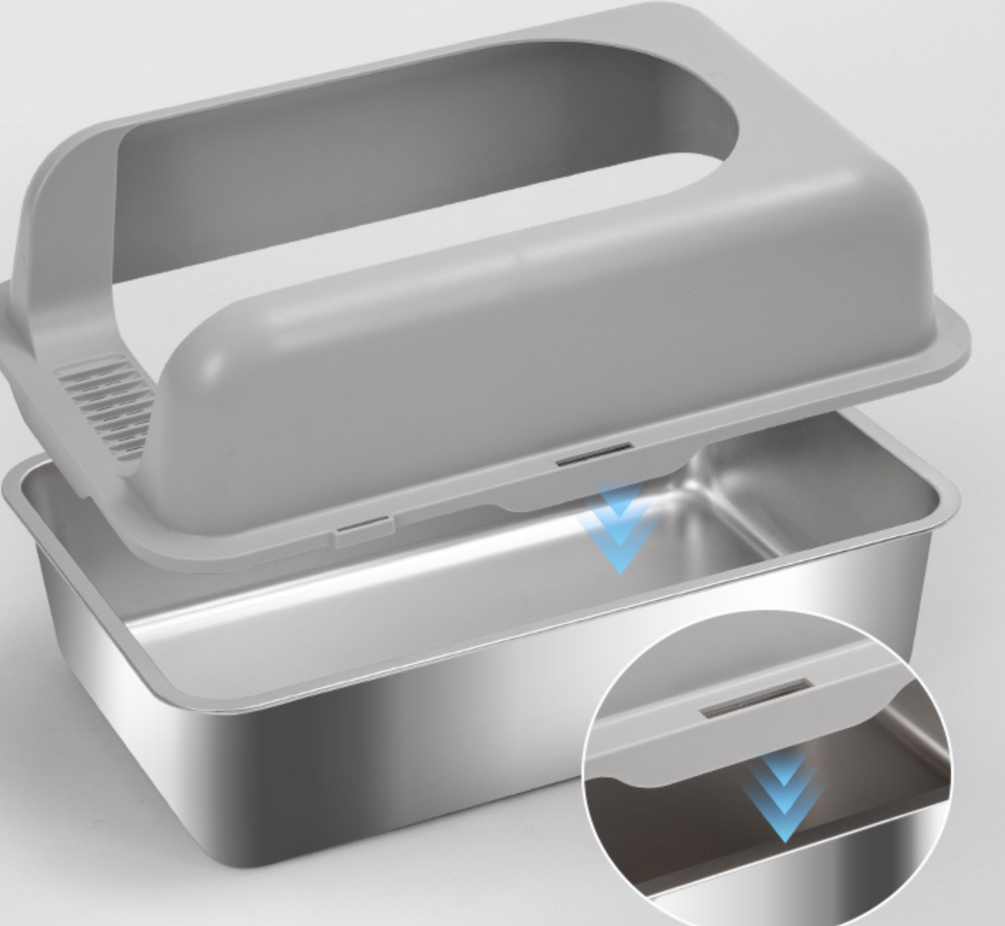 Chenept High Quality Stainless Steels Durable Cat Litter Box