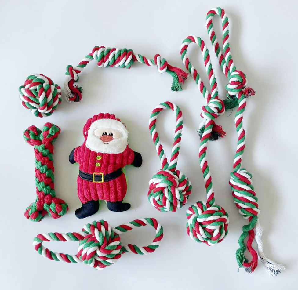 Chenpet Wholesale Christmas Festival Dog Sisal Rope Toys