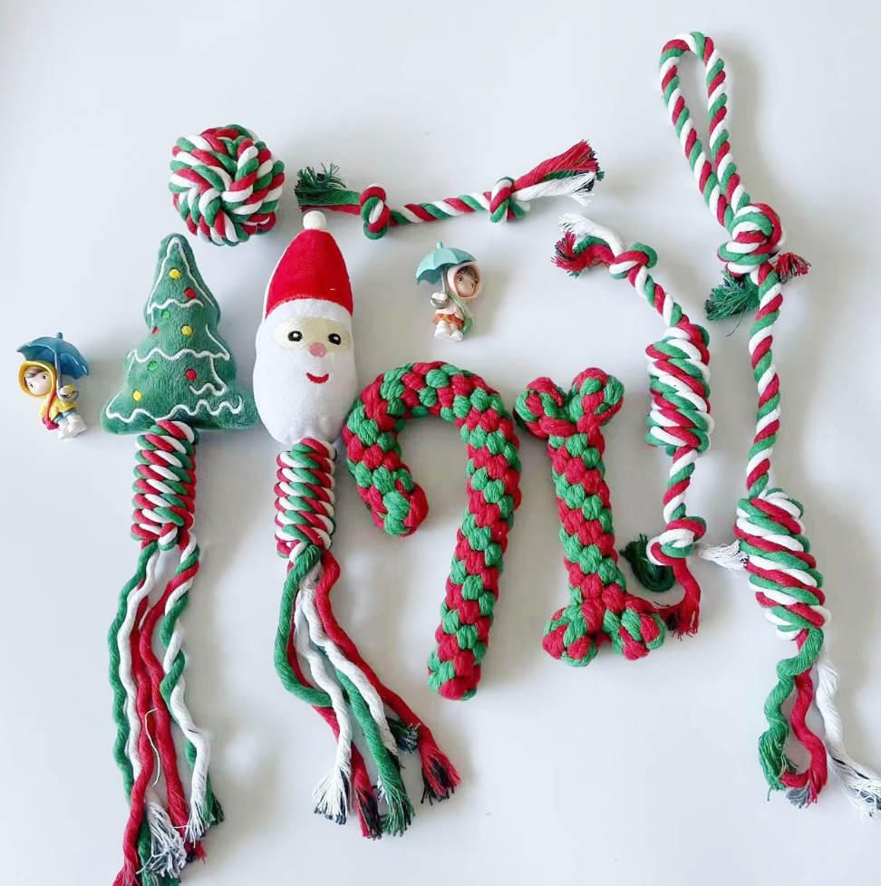 Chenpet Wholesale Christmas Festival Dog Sisal Rope Toys