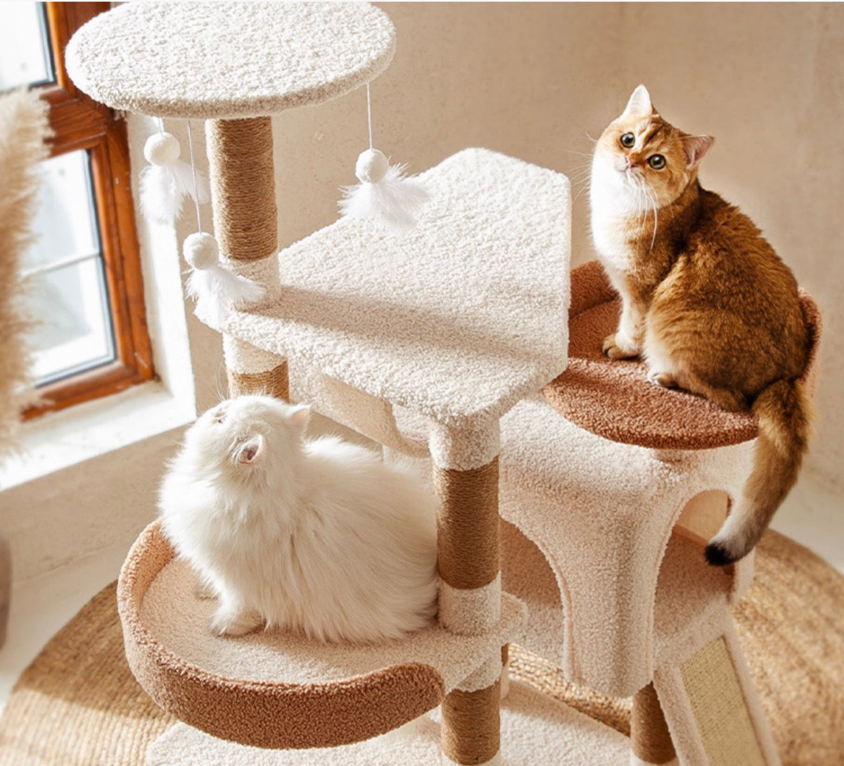 Chenpet Durable Large Cat Trees Cat Play Pet Wooden  House