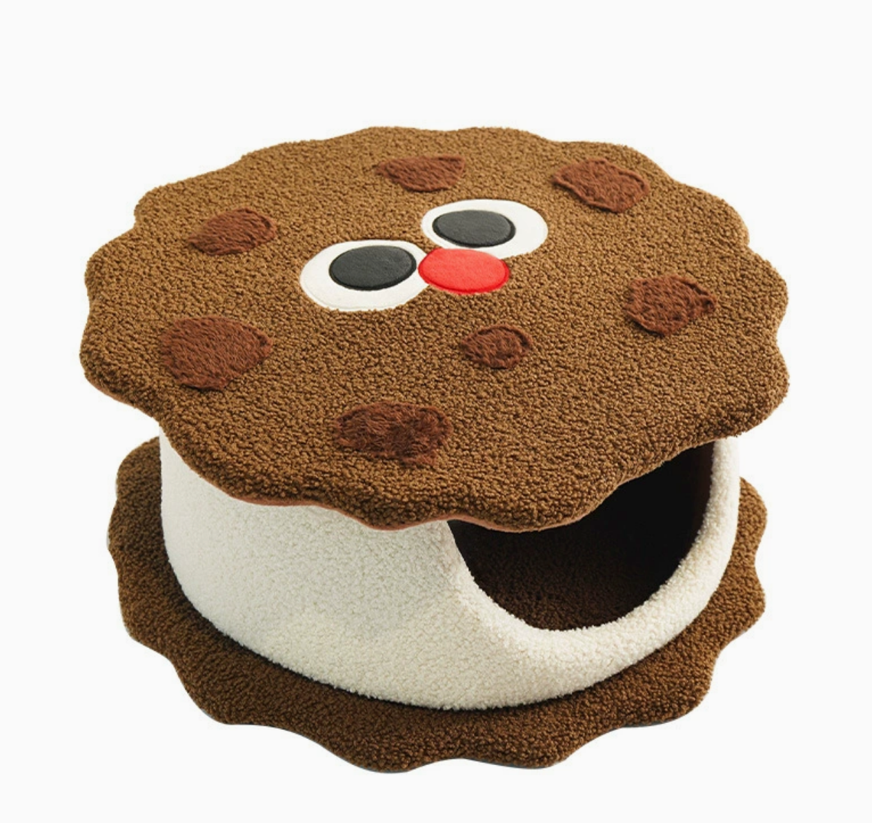 Chenpet Wholesale New Design Pet Biscuit Shape Plush Beds
