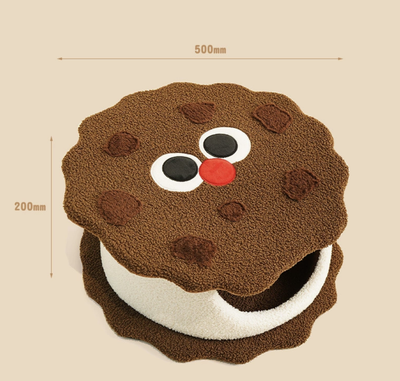 Chenpet Wholesale New Design Pet Biscuit Shape Plush Beds