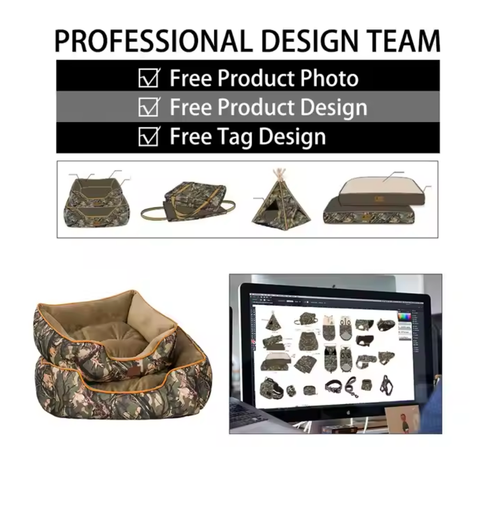 Chenpet Custom Camouflage Series Pet Cozy Beds