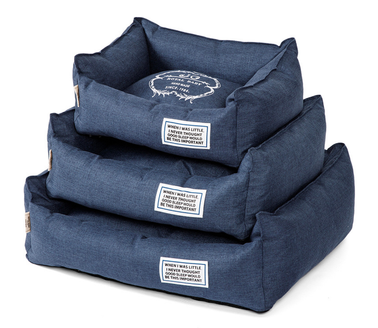 Chenpet Imitation linen Square Dog kennel Pet Beds