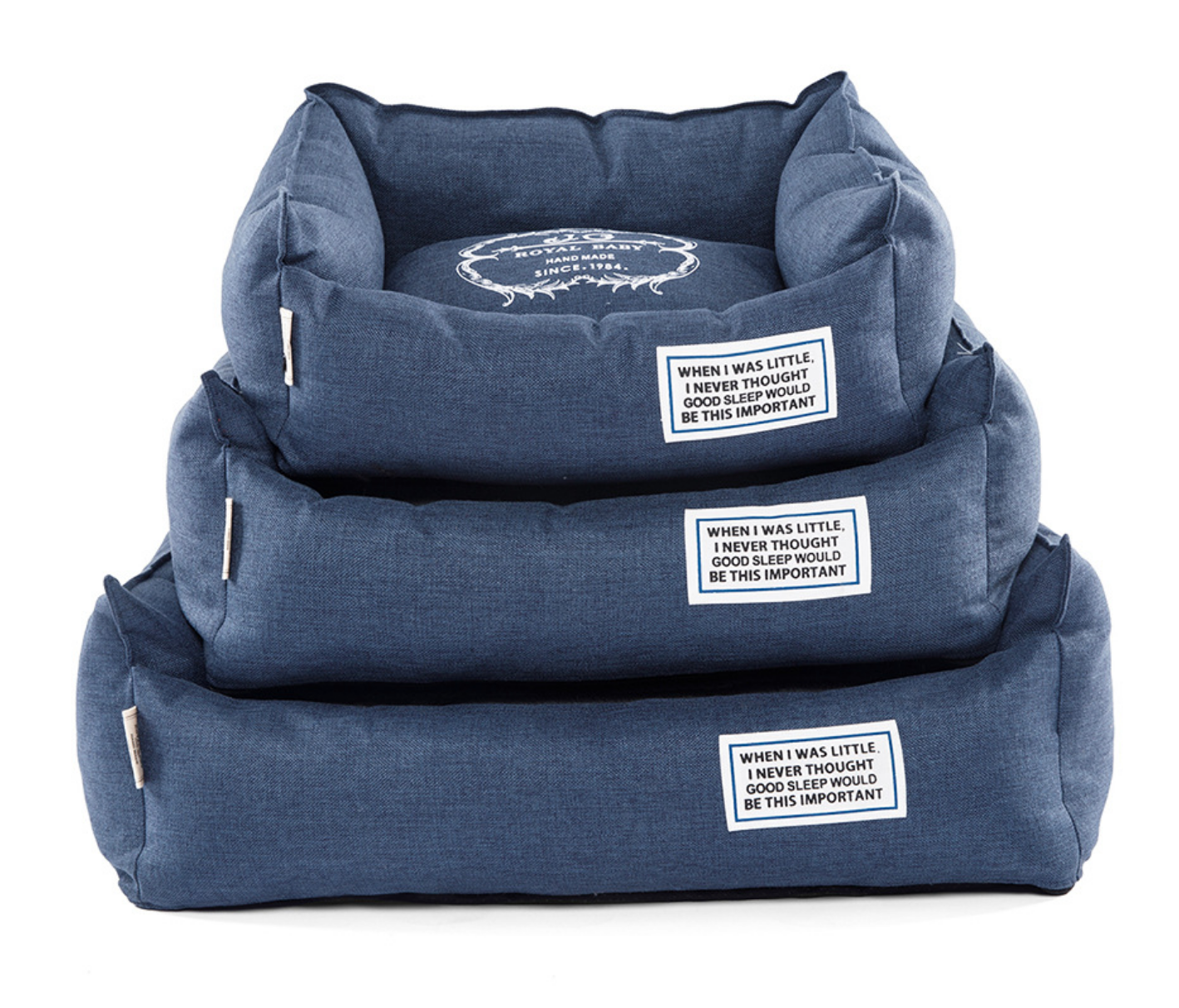 Chenpet Imitation linen Square Dog kennel Pet Beds