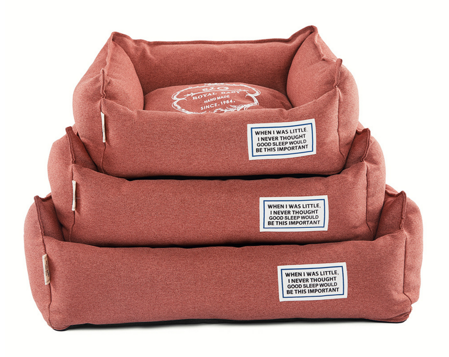Chenpet Imitation linen Square Dog kennel Pet Beds