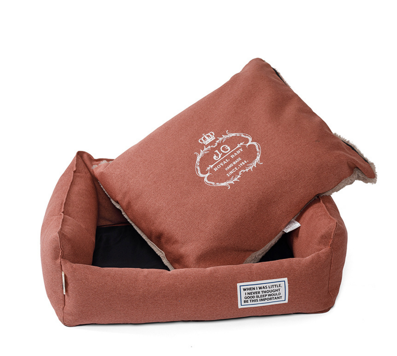 Chenpet Imitation linen Square Dog kennel Pet Beds