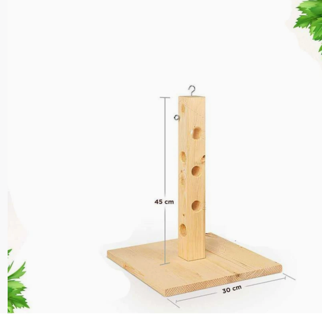 Chenpet Wooden Hay Rack For Rabbits Small Pets Multi-functional Fun Hay Rack
