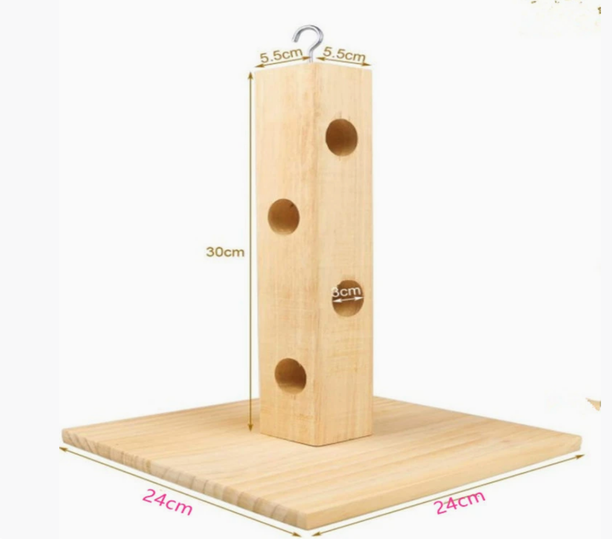 Chenpet Wooden Hay Rack For Rabbits Small Pets Multi-functional Fun Hay Rack
