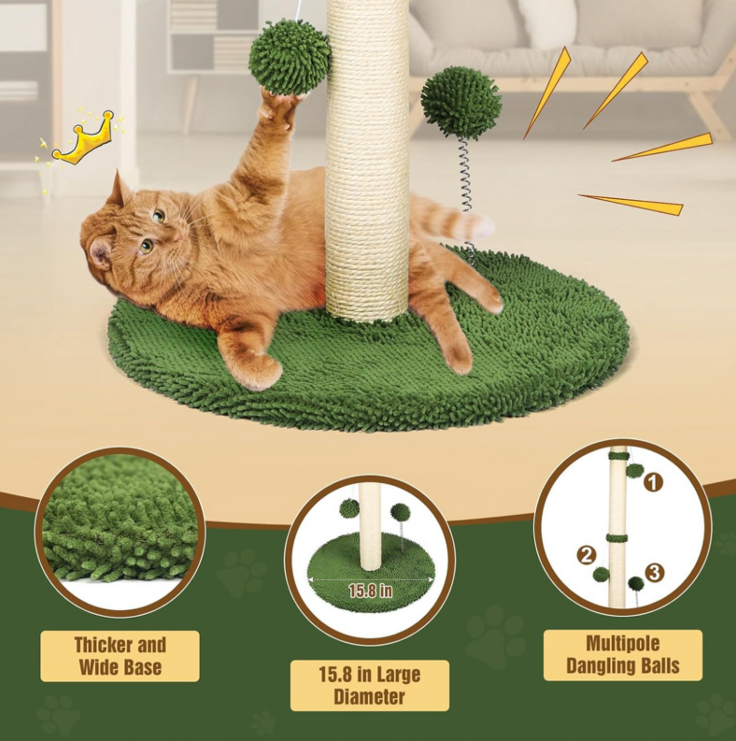 Chenpet Hot Selling Cocoanut Style Cat Climbing Cat Trees