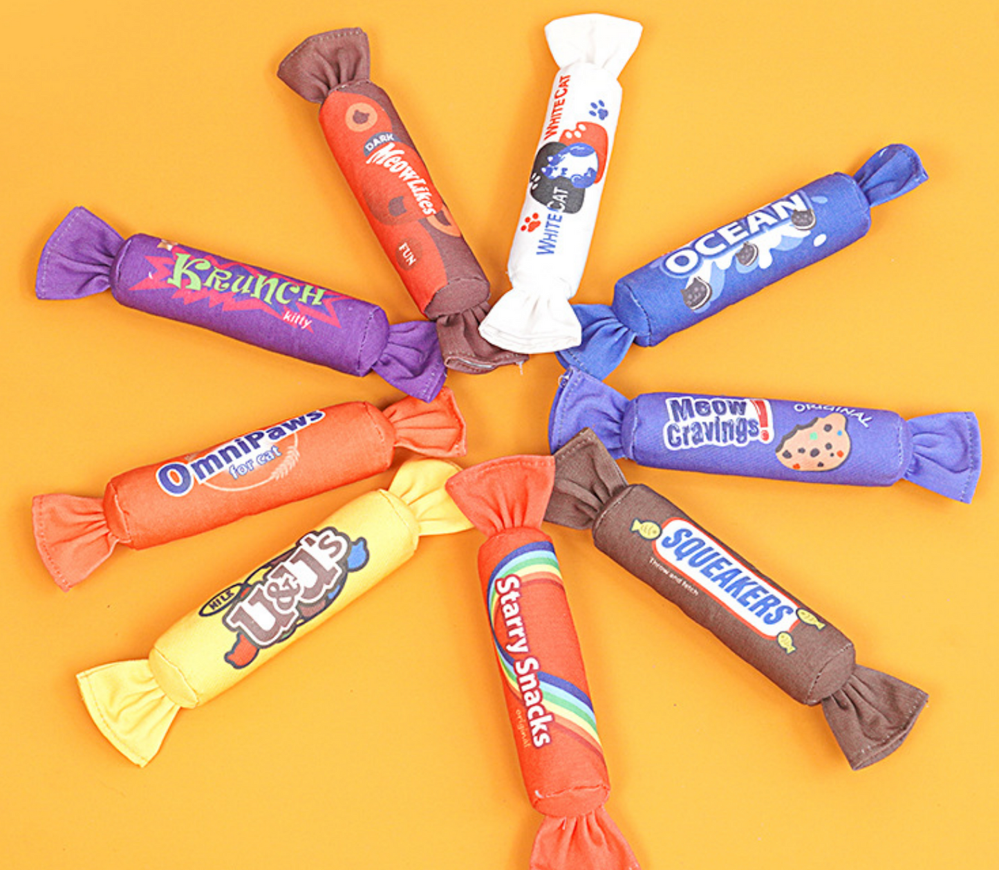 Chenpet New Exclusive Design Of Cat Candy Style Chew Toys