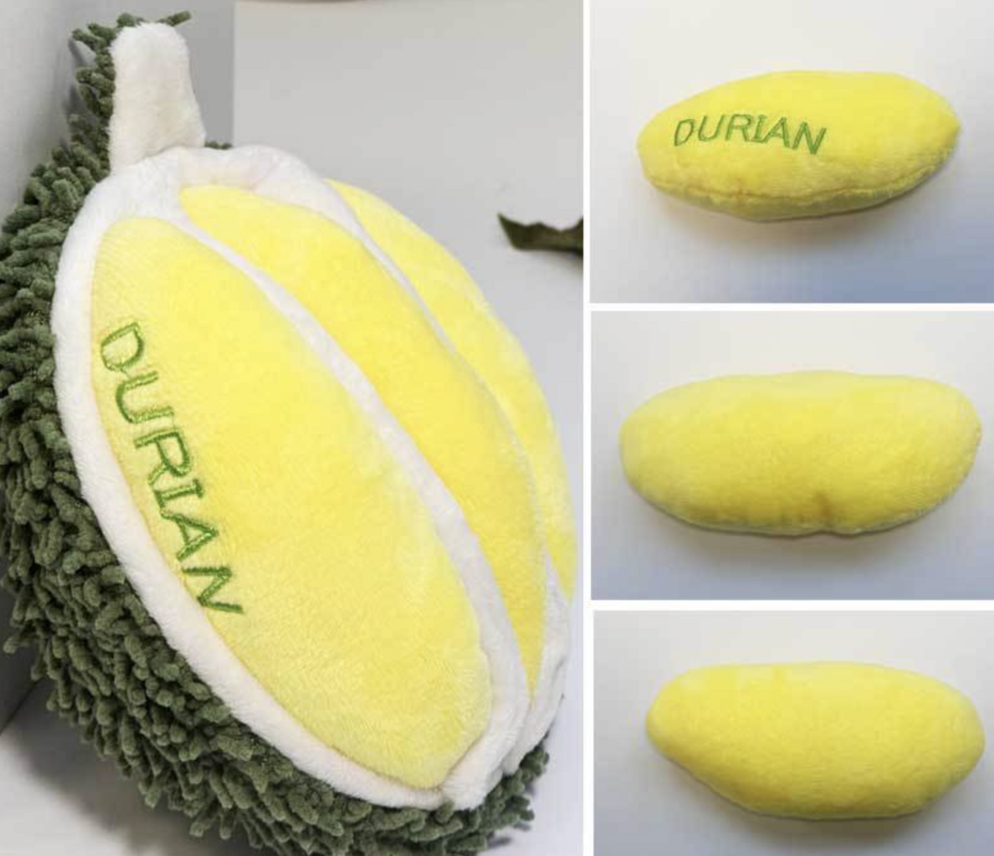 Chenpet Well Sell DuRian Design Paper Sound Plush Pet Toys