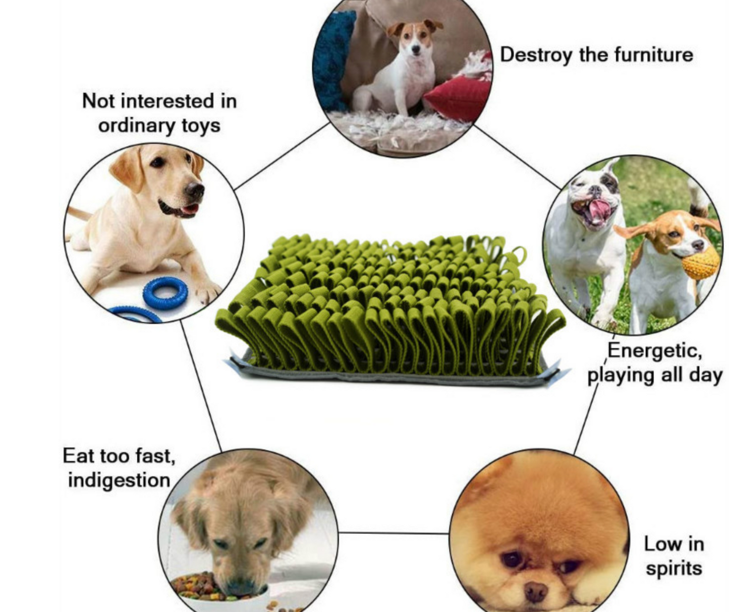 Chenpet Wholesale New Design Durable Oxford Dog Snuffle Mats