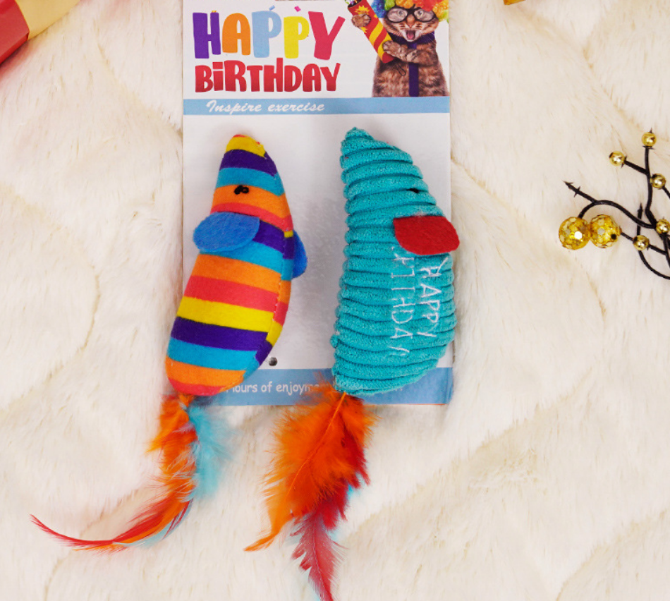 Chenpet Wholesale Custom Happy Birthday Holiday Cat Mouse Play Toys