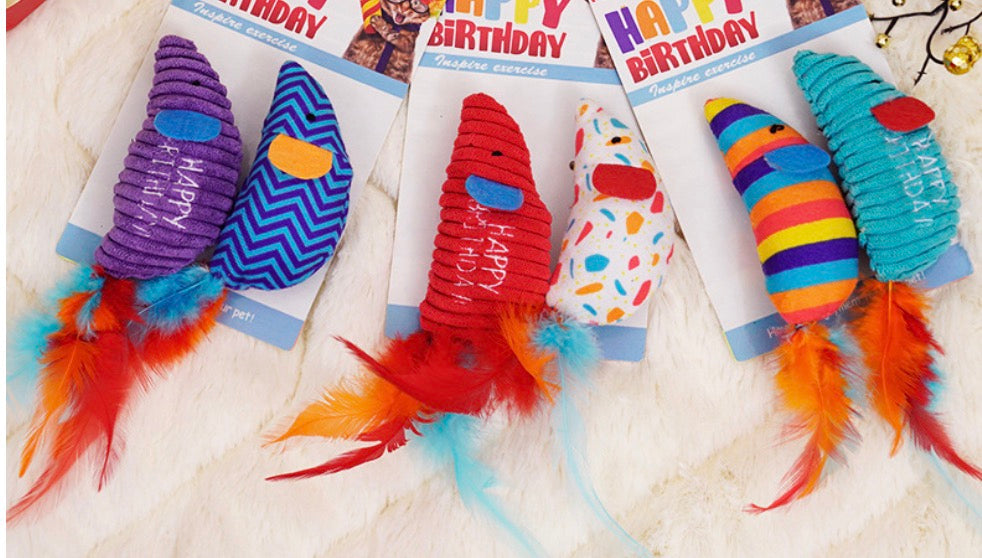 Chenpet Wholesale Custom Happy Birthday Holiday Cat Mouse Play Toys