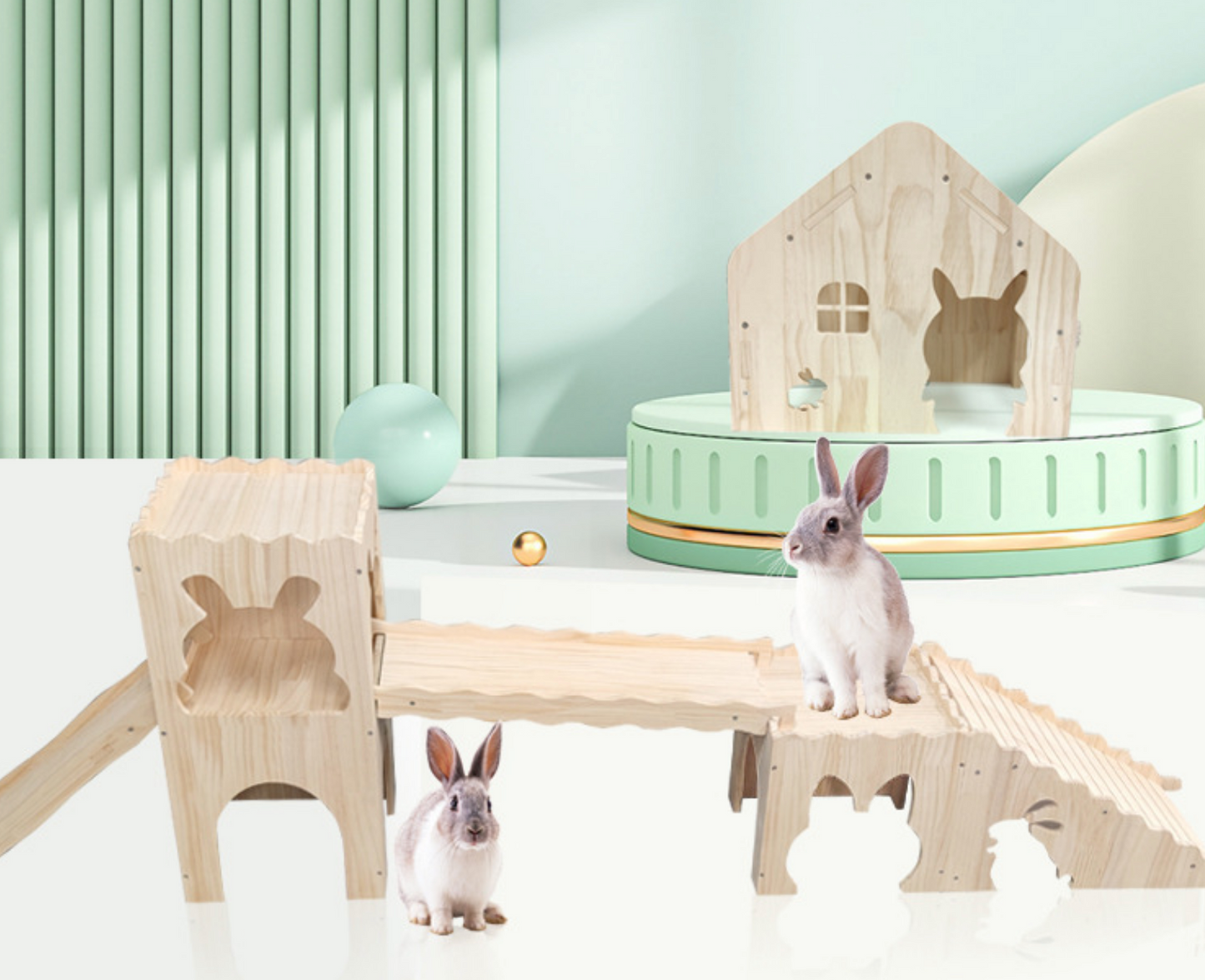 Chenpet Manufacturer Small Pets Pine Wood Freely Combinable Castles