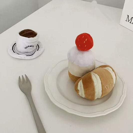 Chenpet Wholesale Cake Afternoon Tea Dog Plush Toys