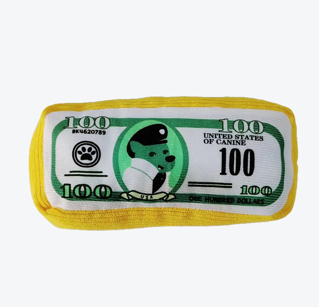 Chenpet Wholesale Squeaker Money Design Pet Plush Toys