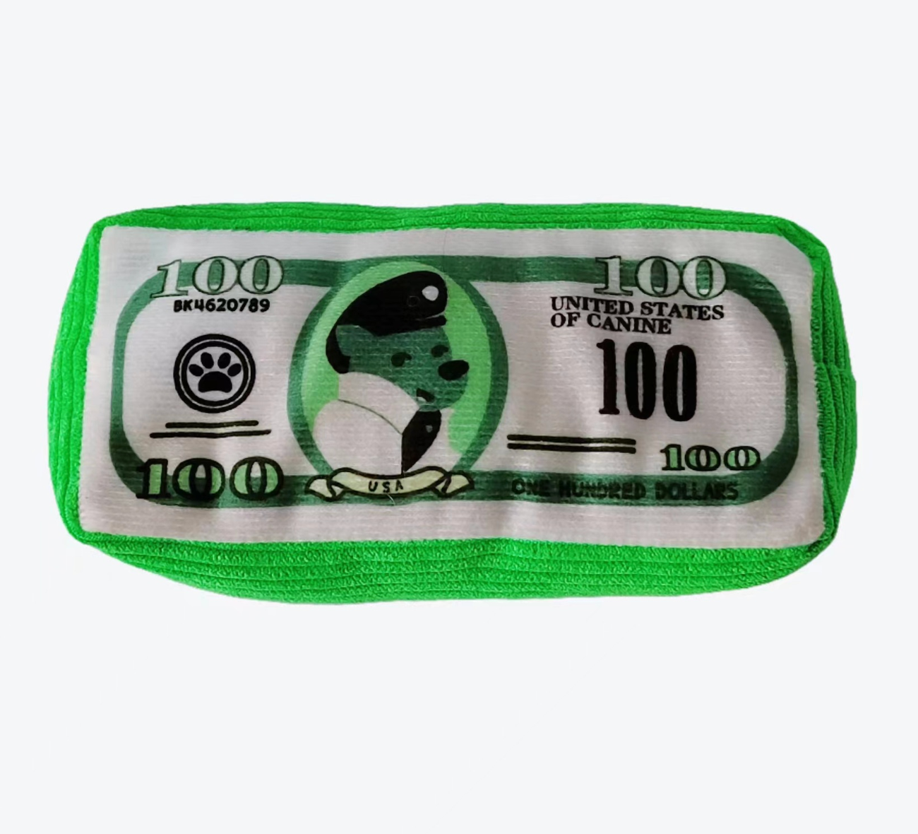 Chenpet Wholesale Squeaker Money Design Pet Plush Toys