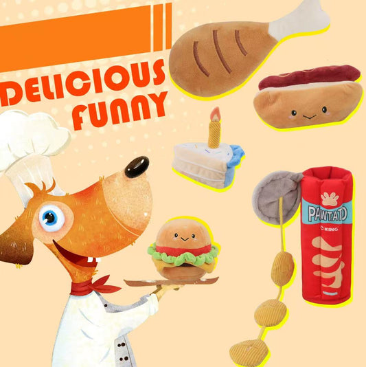 Chenpet Customized Canned Potato Chips Pet Plush Toys