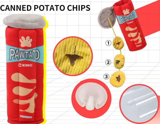 Chenpet Customized Canned Potato Chips Pet Plush Toys