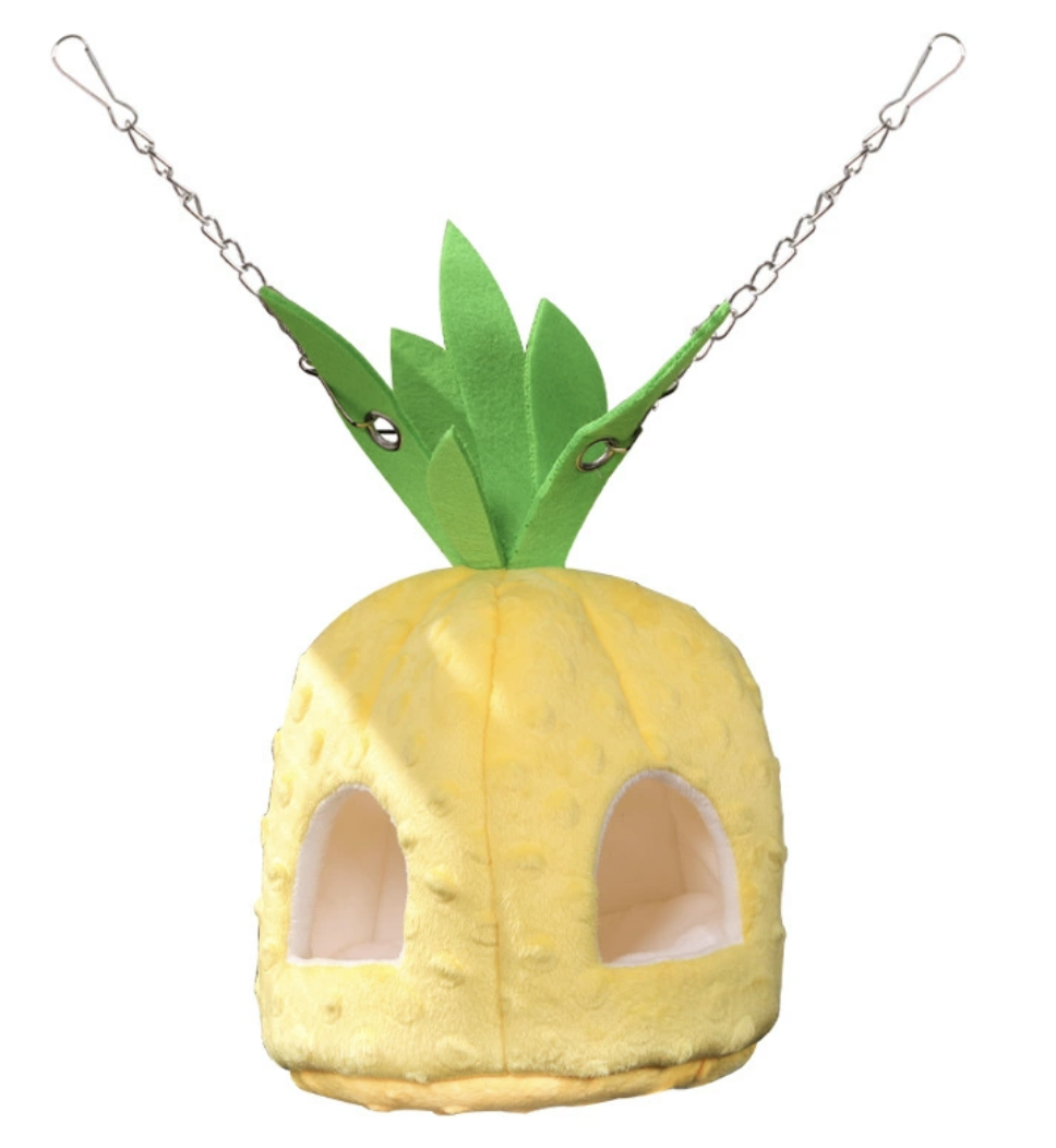 Chenpet Small Pet Fruit Design Hideout Flannel Pet Beds